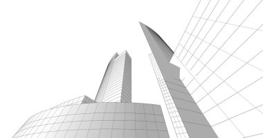 soyut mimari duvar kağıdı tasarımı, dijital konsept arkaplan