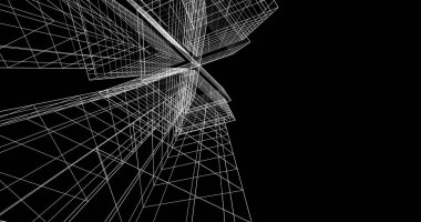 soyut mimari duvar kağıdı tasarımı, dijital konsept arkaplan