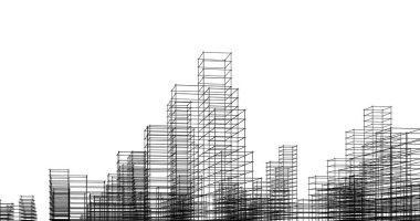 soyut mimari duvar kağıdı tasarımı, dijital konsept arkaplan