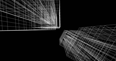 soyut mimari duvar kağıdı tasarımı, dijital konsept arkaplan