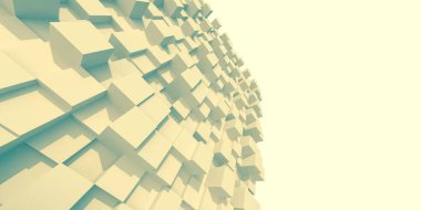 Arkaplanda mimari bina 3d illüstrasyon