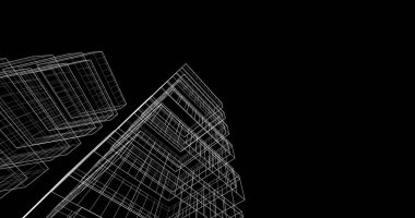 soyut mimari duvar kağıdı tasarımı, dijital konsept arkaplan