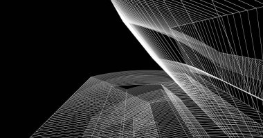 soyut mimari duvar kağıdı tasarımı, dijital konsept arkaplan