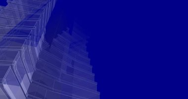 Mimari sanat konseptinde soyut çizgiler, minimum geometrik şekiller. 