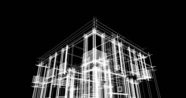 soyut mimari duvar kağıdı tasarımı, dijital konsept arkaplan