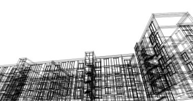 soyut mimari duvar kağıdı tasarımı, dijital konsept arkaplan