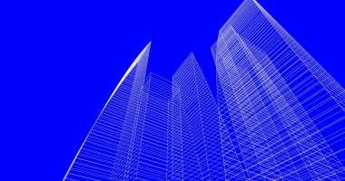 soyut mimari duvar kağıdı tasarımı, dijital konsept arkaplan