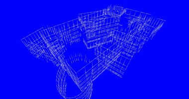 soyut mimari duvar kağıdı tasarımı, dijital konsept arkaplan