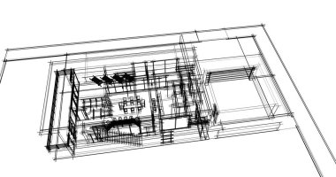 soyut mimari duvar kağıdı tasarımı, dijital konsept arkaplan