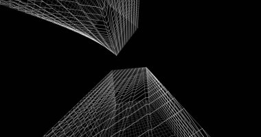 soyut mimari duvar kağıdı tasarımı, dijital konsept arkaplan