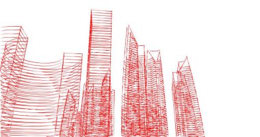 soyut mimari duvar kağıdı tasarımı, dijital konsept arkaplan