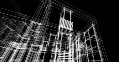 soyut mimari duvar kağıdı tasarımı, dijital konsept arkaplan