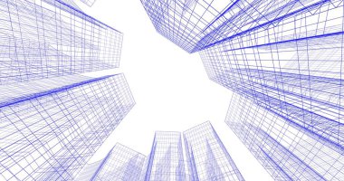 soyut mimari duvar kağıdı tasarımı, dijital konsept arkaplan