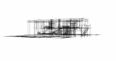 soyut mimari duvar kağıdı tasarımı, dijital konsept arkaplan