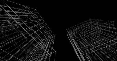 soyut mimari duvar kağıdı tasarımı, dijital konsept arkaplan