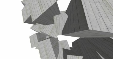 Arkaplanda mimari bina 3d illüstrasyon