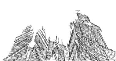 minimal geometrik şekiller, mimari çizgiler