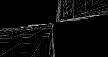 soyut mimari duvar kağıdı tasarımı, dijital konsept arkaplan