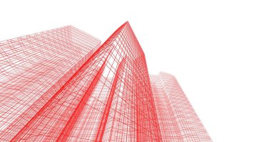 soyut mimari duvar kağıdı tasarımı, dijital konsept arkaplan