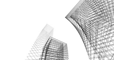 soyut mimari duvar kağıdı tasarımı, dijital konsept arkaplan