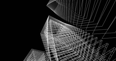 soyut mimari duvar kağıdı tasarımı, dijital konsept arkaplan