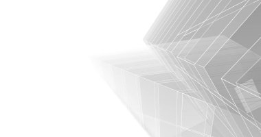 Mimari sanat konseptinde soyut çizgiler, minimum geometrik şekiller. 