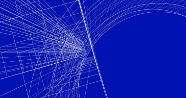 Arkaplanda mimari bina 3d illüstrasyon