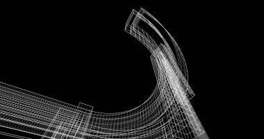 minimal çizim sanatı, geometrik mimari binalar tasarımı