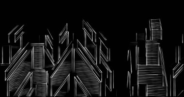 eskiz sanatı, geometrik mimari binalar tasarımı