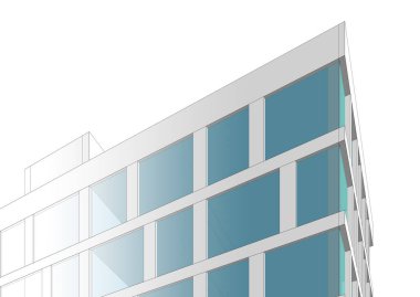 Mimari sanat konseptinde soyut çizgiler, minimum geometrik şekiller. 