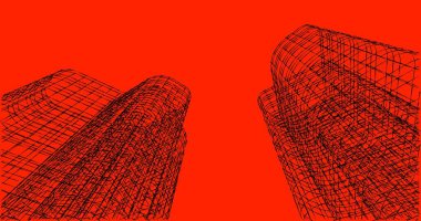 soyut mimari duvar kağıdı tasarımı, dijital konsept arkaplan