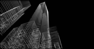 soyut mimari duvar kağıdı tasarımı, dijital konsept arkaplan