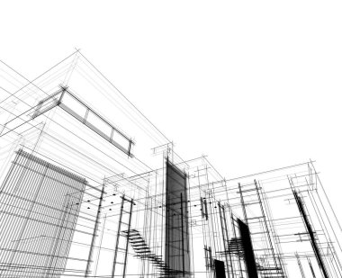 soyut mimari duvar kağıdı tasarımı, dijital konsept arkaplan