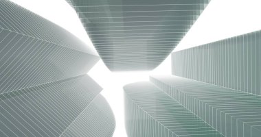 Arkaplanda mimari bina 3d illüstrasyon