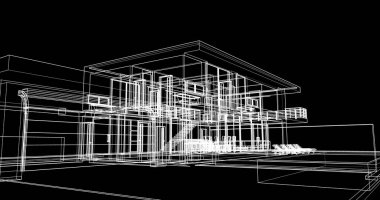 soyut mimari duvar kağıdı tasarımı, dijital konsept arkaplan