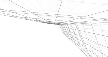 soyut mimari duvar kağıdı tasarımı, dijital konsept arkaplan