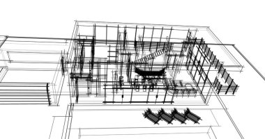 soyut mimari duvar kağıdı tasarımı, dijital konsept arkaplan