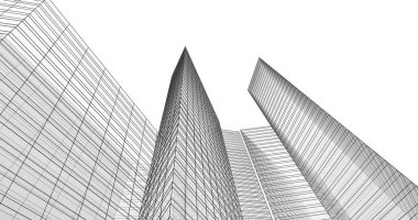 soyut mimari duvar kağıdı tasarımı, dijital konsept arkaplan