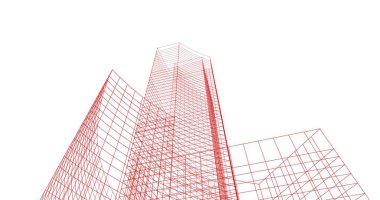 soyut mimari duvar kağıdı tasarımı, dijital konsept arkaplan