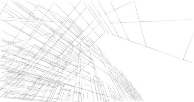 soyut mimari duvar kağıdı tasarımı, dijital konsept arkaplan