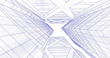 soyut mimari duvar kağıdı tasarımı, dijital konsept arkaplan