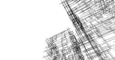 soyut mimari duvar kağıdı tasarımı, dijital konsept arkaplan