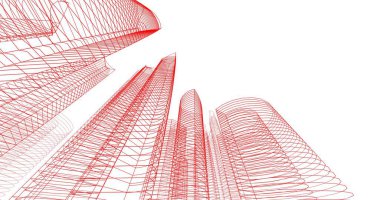 soyut mimari duvar kağıdı tasarımı, dijital konsept arkaplan