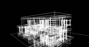 soyut mimari duvar kağıdı tasarımı, dijital konsept arkaplan