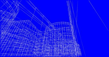 soyut mimari duvar kağıdı tasarımı, dijital konsept arkaplan