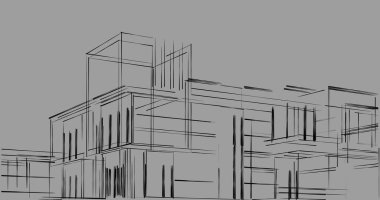 soyut mimari duvar kağıdı tasarımı, dijital konsept arkaplan