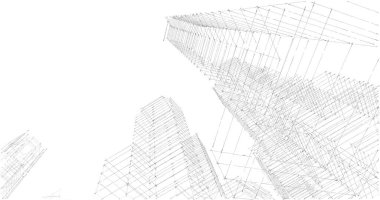 soyut mimari duvar kağıdı tasarımı, dijital konsept arkaplan