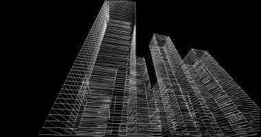 soyut mimari duvar kağıdı tasarımı, dijital konsept arkaplan