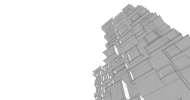 soyut mimari duvar kağıdı tasarımı, dijital konsept arkaplan