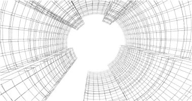 soyut mimari duvar kağıdı tasarımı, dijital konsept arkaplan